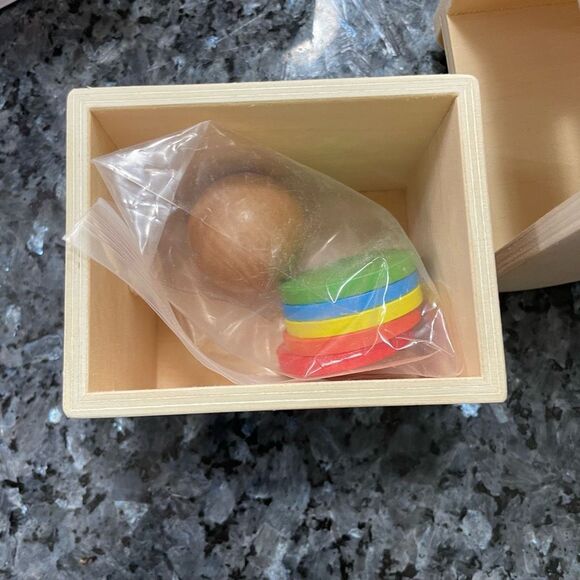 Montessori Elephant Coin Box with Ball by iGRATENS | Wooden Toy for Baby 6M+ - Picture 4 of 10